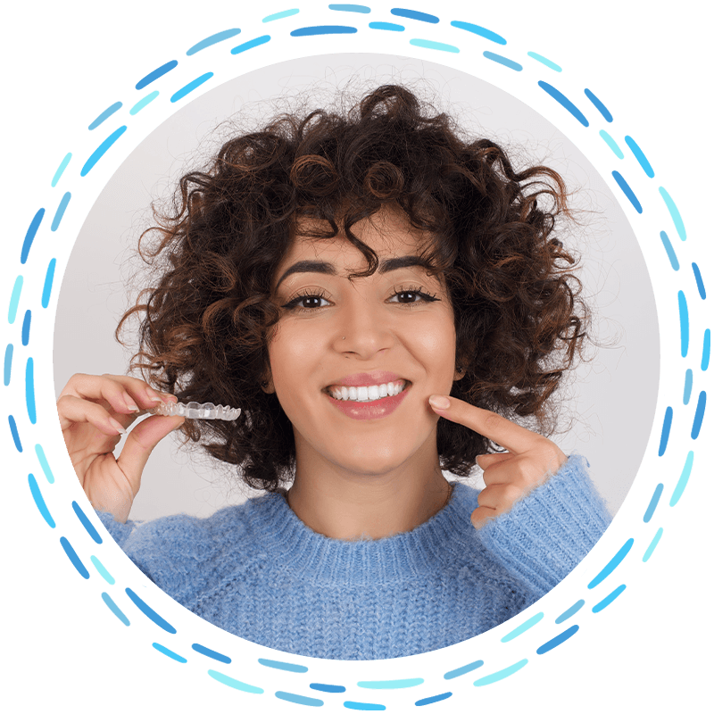 invisalign patient showing smile